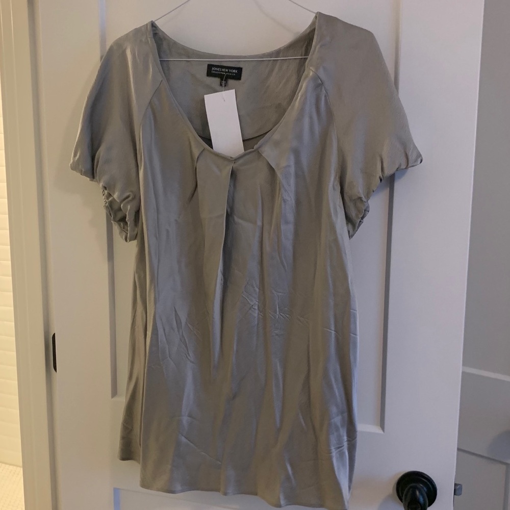 Vintage 100% silk A-line blouse/top/shirt